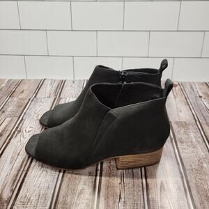 Corso Como Gamie Women's Black Leather Peep Toe Booties Size 9